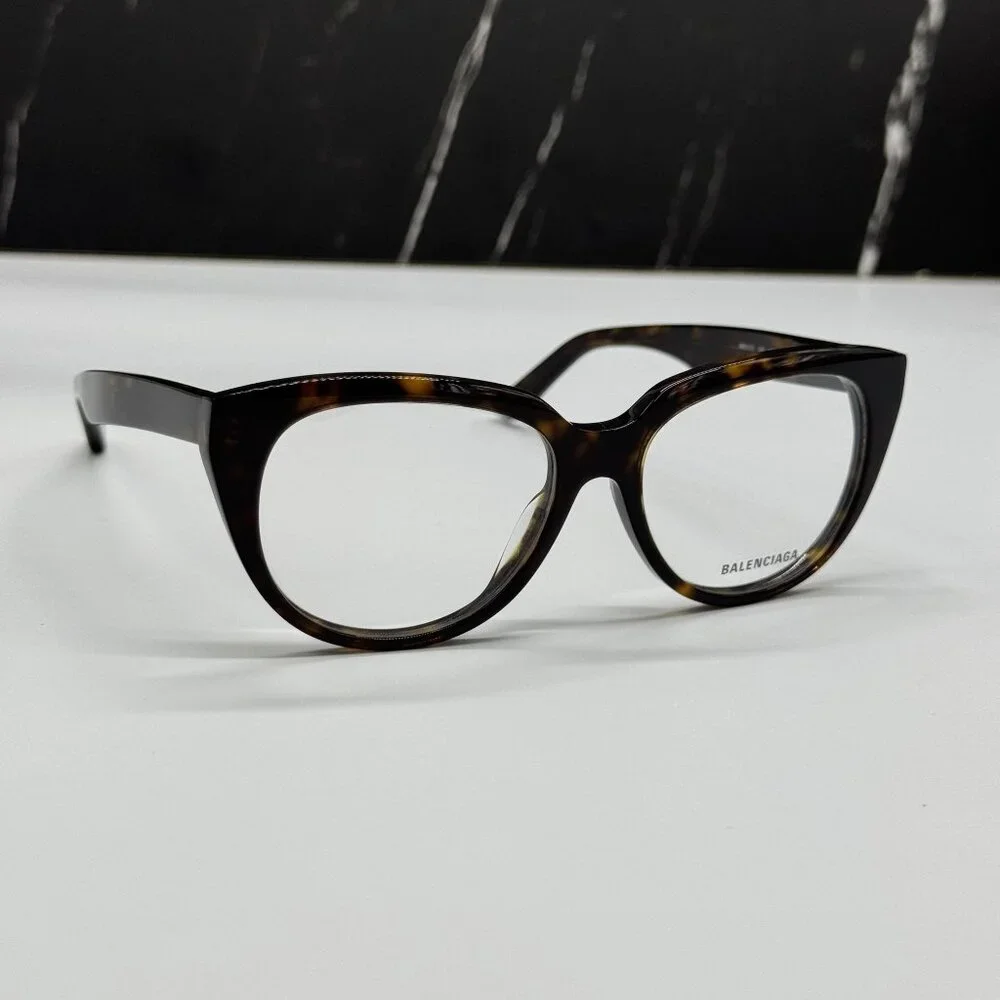 NEW BALENCIAGA BB0131O 005 CAT EYE DARK HAVANA WOMEN EYEGLASSES BALENCIAGA